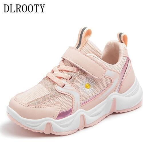 New Sport Children Shoes Kids Boys Girls Sneakers Summer Autumn Net Mesh Breathable Casual Shoes Hook & Loop Flat Running