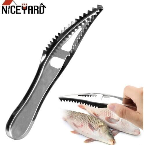 Stainless Steel Kitchen Accessories Peeler Remover Scaler Brush Fish Skin Scraper Cooking Tools Seafood Tools Fish Scale Planer