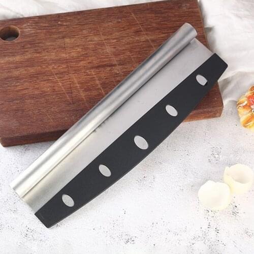 Pizza Shovel Multi Function Stainless Steel Slicing Suitable for Thin Crust Pizza Deep Dishes Pizza Cheesecake Brown TS1