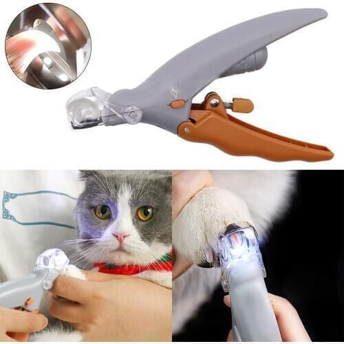 LED Light Pet Nail Clipper Dog Cat Cutter LED Lighting Nail Trimmer Puppy Kitten Grooming Claw Nails Magnifier Cutting Machine