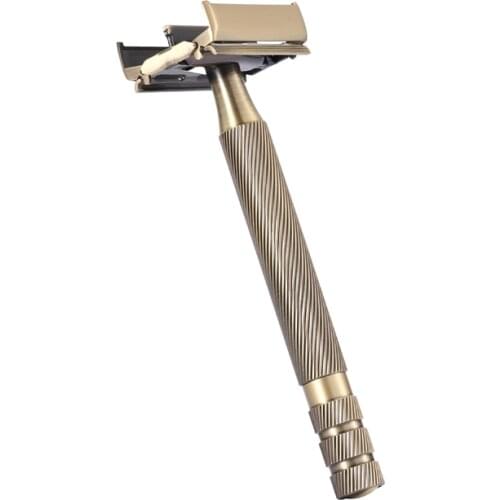 Metal Double Edge Safety Razor Brass Metal Manual Wet Shaving Shavers