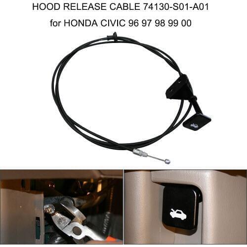 KKMOON Metal And Plastic HOOD RELEASE CABLE 74130-S01-A01 for HONDA CIVIC 96 97 98 99 00