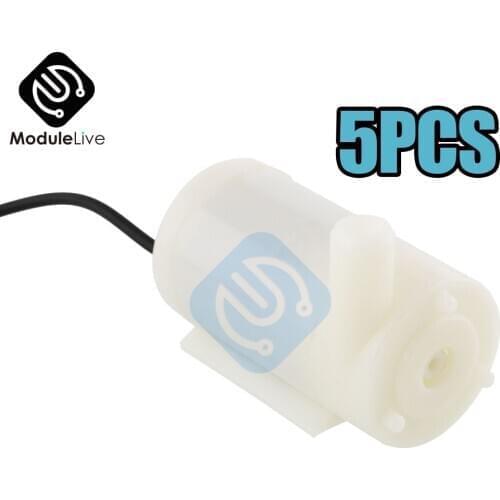 5PCS Mini Micro Submersible Water Pump Low Noise Motor pump 120L/H 1.1M Brushless Magnetic Driving Pump DC 3v 6v
