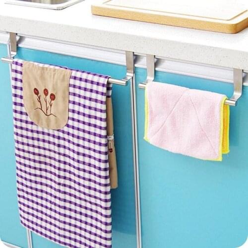 1Pcs Multi-Functional Door Kitchen Towel Over Holder Drawer Hook Storage Bathroom Scarf Cabinet Hanger Kitchen Accessories 2021