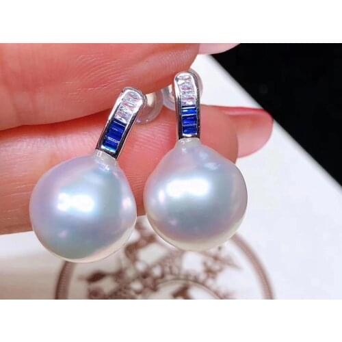 Trendy 925 Sterling Silver Earrings Mountings Findings Base Mountings Jewelry Parts Accessories for Pearls Beads Jade Crystal