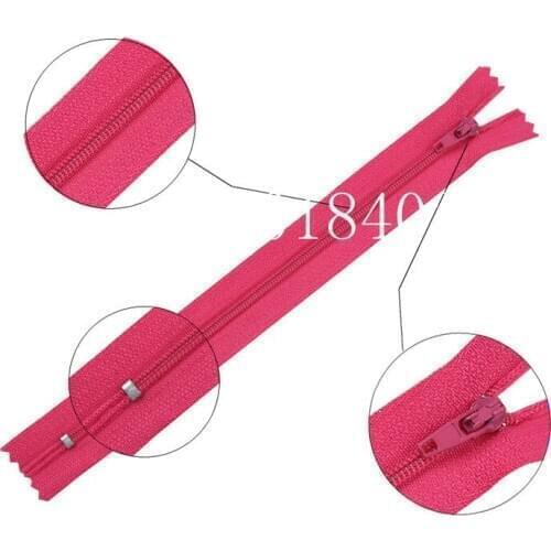 10pcs 3# 7.5cm-70cm Rose Nylon Coil Zippers for Tailor Sewing Crafts Nylon Zippers Bulk Sewing Accessories