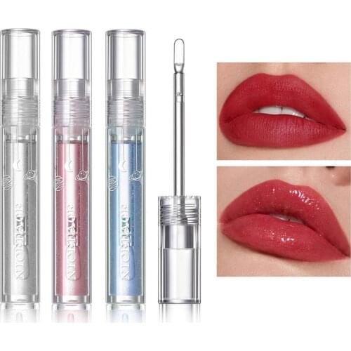 Natural High Gloss Lipstick Long Lasting Moisturizing Nourishing Lip Gloss Reduce Lips Lines Plumping Serum Lip Gloss Base