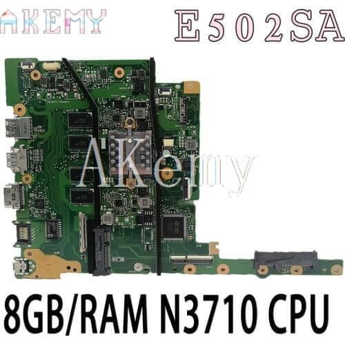 Upgraded version 8GB/RAM N3710 CPU For Asus E502S E502SA E402S E402SA Motherboard E502SA E402SA laptop Mainboard Mainboard