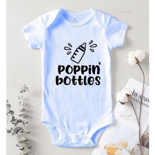 New Born Baby Girl Clothes Baby Boy Clothes Printing Bottles Clothes for Newborns Clothing for Babies Toddler Rompers