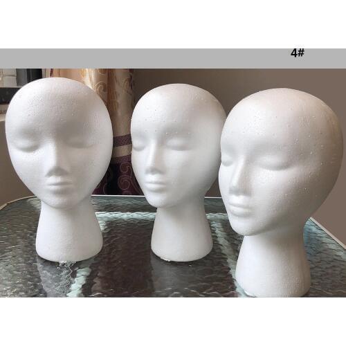 Styrofoam Female Mannequin Head Wigs Glasses Cap Display Holder Stand Model Drop Shipping wig head model
