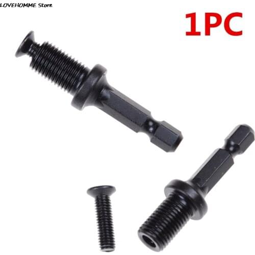 1PC New 1/4 Steel Hex Shank Adapter To 3/8"-24UNF Male Thread Screw For Drill Bit Chuck