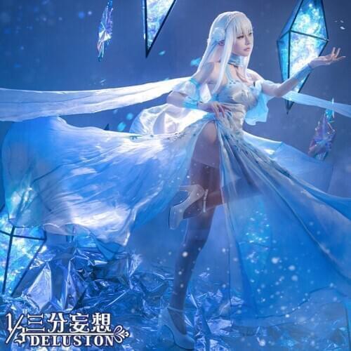 2020 Hot Sale Re ZERO Starting Life in Another World Felix Rem and Ram Amelia White Dress cosplay costume New dress