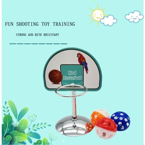 Parrot Toy Supplies Props Shooting Frame Bite-Resistant Metal Basketball Stand Training Toys Small Pet Toy Supplies Accessories