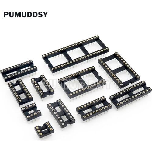 10pcs Round Hole IC Socket Connector DIP 6 8 14 16 18 20 24 28 40 Pin Sockets DIP6 DIP8 DIP14 DIP16 DIP18 DIP20 DIP28 DIP40 PIN