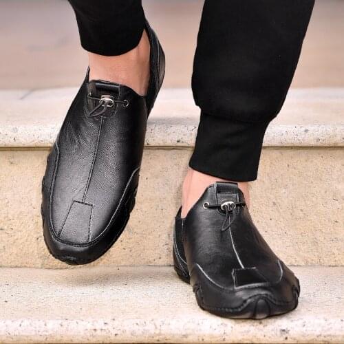 Luxury Men Loafers Shoes Casual Leather Shoes Office Business Shoes Summer Men Dress Shoe On Black White Loafers