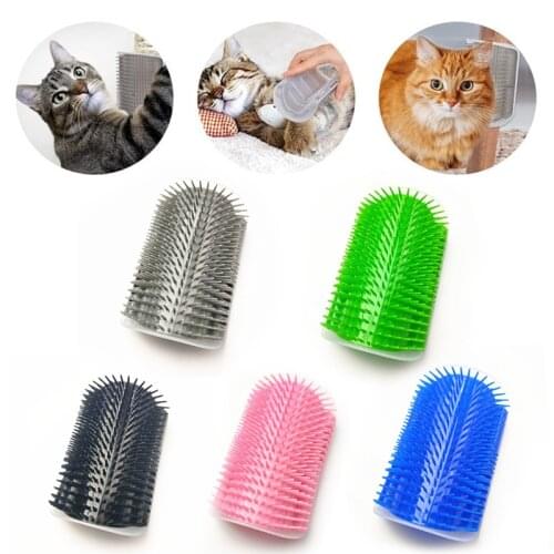Cat Brush Pet Comb Grooming Supplies Removable Massage Hair Shedding Trimming Corner Scratching Rubbing Pet Cleaning Supplies