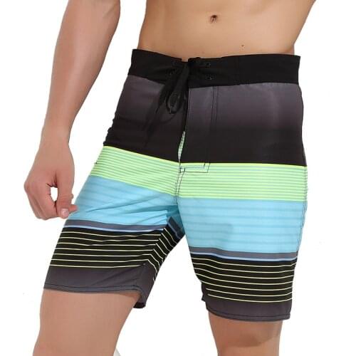 2020 Limited Sunga Sbart Sports Striped Swimming Shorts For Men Trunks Plus Size Quick Dry Swimsuit Man Beachwear Surfing Board