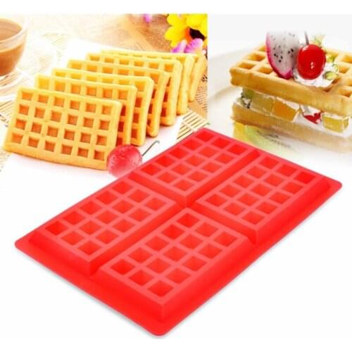 Silicone Cake Waffle Molds Waffle Makers Pan DIY Cookies Muffin Microwave Baking Mould Cooking Tool Kitchen Accessories Supplies
