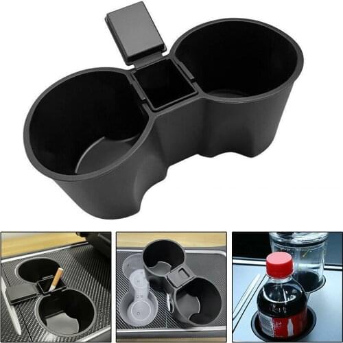 Silicone Water Cup Holder For Tesla Model 3 Y 2021 Interior Center Console Storage Organizer Accessories Waterproof Car Coasters