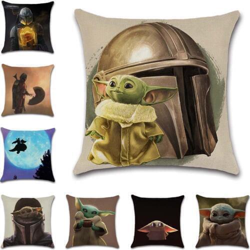 Cute baby TV show printed polyester linen Cushion Cover decorative Home sofa chair car seat friend kids bedroom gift pillowcase