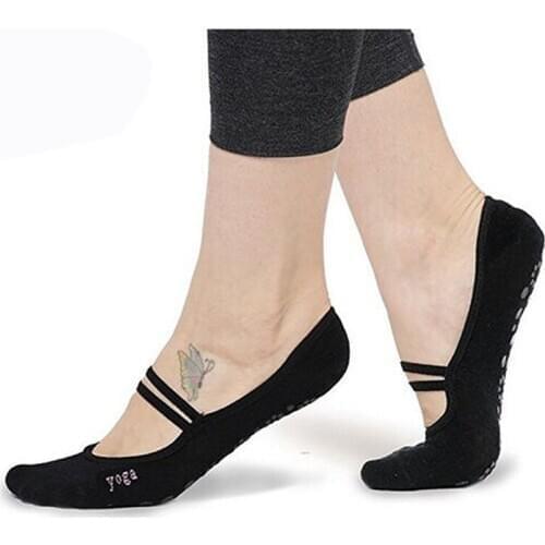 Sports Yoga Slipper Women Anti Slip Cotton Cycling Socks Ladies Pilates Socks Ballet Heel Protector Professiona Yoga Dance Socks
