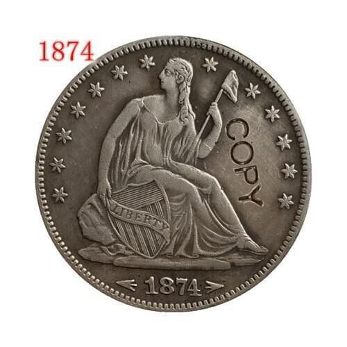 USA 1874 P,CC,S SEATED LIBERTY HALF DOLLAR COPY COINS