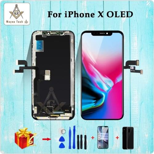 TOP OLED Quality For iPhone X XR XS Screen With Touch Digitizer Assembly No Dead Pixel LCD Screen Replacement Display Guarantee