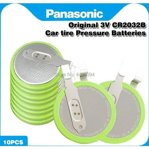 10PCS Panasonic 3V 210mAh CR2032B CR2032HR Button Battery High-Temperature mManganese Dioxide Car Tire Pressure Monitoring