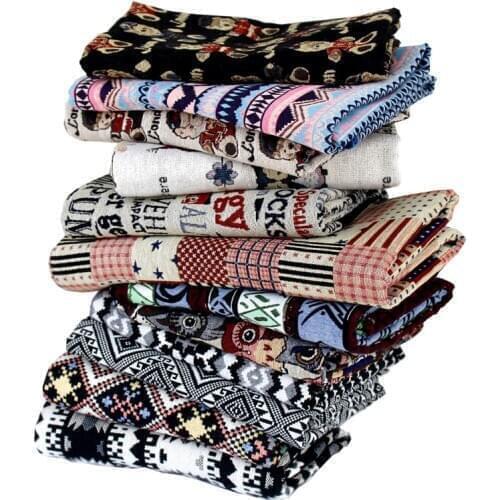 100cm * 150cm / piece, thickened yarn dyed cotton linen fabric, sofa personalized table cloth, DIY material