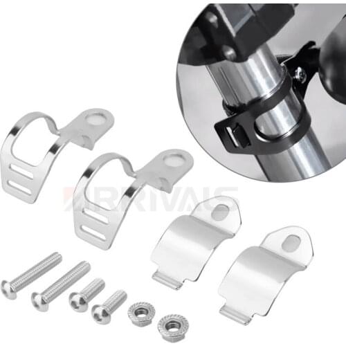 2Pcs Chrome Motorcycle Fork Clamp Turn Signal Light Brackets Holder Lamp Mount Bracket 30-45mm