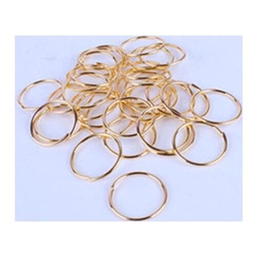 20pcs/lot Golden/ Silver Hair Braid Dreadlock Bead Cuff Clip Braid Hoop Circle Approx 14mm Inner Hole