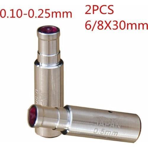 2pcs EDM Machine Ruby Ceramic Guide 8X30mm Z140 0.10-0.25mm Guide Tube For Drill Guide For Drilling EDM Machine
