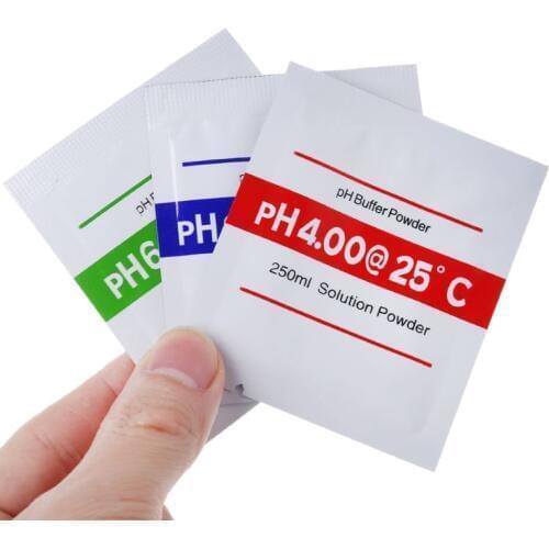 3Pcs/Set PH Buffer Powder for Test Meter Measure Calibration PH 4.00 6.68 9.18