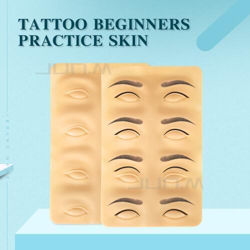 5Pcs High Quality 3D Eyebrow Eyeliner Lips Practice Skin For Permanent Makeup Fake Skin Tattoo Practice Skin Beginner Training