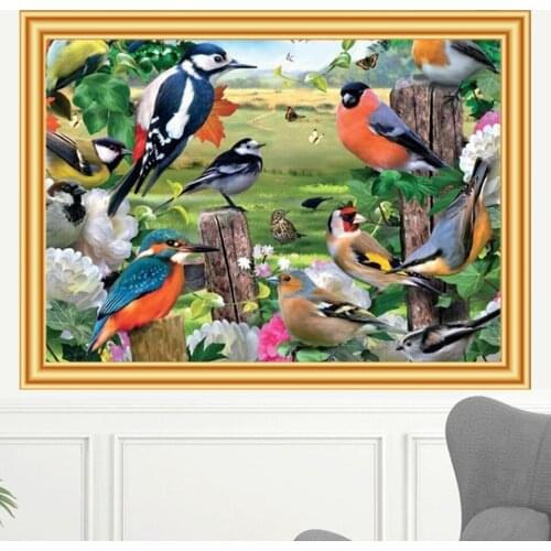 5D Diy Diamond Painting Birds in the forest Cross Stitch Mosaic Picture of Rhinestones Decor Full Diamond Embroidery Animals