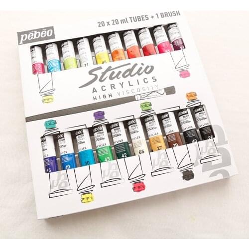 Frence Pebeo Acrylic Paint 20 Color /30/40 Color Set Wall Painting Graffiti Paint Nail Paint Pinturas Acrilicas Para