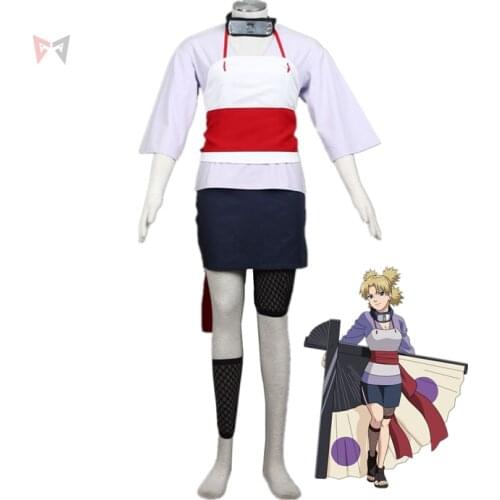 Anime Nara Temari Cosplay Costume Coat Pants Shirt Headband Party Halloween Game Set For Girl Women Kids