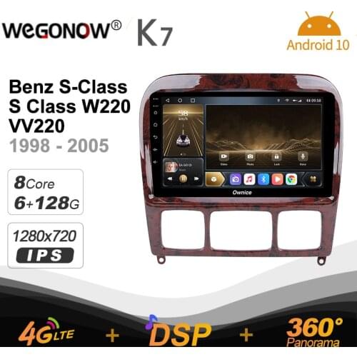 K7 Ownice 2 Din Android 10.0 Car Multimedia radio for Mercedes Benz S-Class S Class W220 VV220 1998 - 2005 With 8 Core 4G LTE