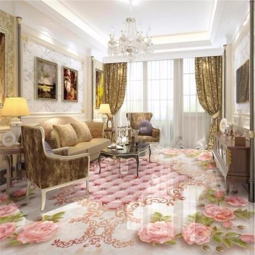 Beibehang murals wall paper 3D Continental Rose soft package marble relief floor 3D pvc self adhesive wallpaper tile painting