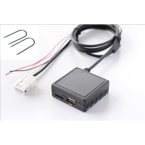 Bluetooth 5.0 Handsfree Microphone Aux-in USB Flash TF Slot Audio Auxiliary Adapter for Citroen C5 C6 C8 C2 C3 Car RD4 Radio