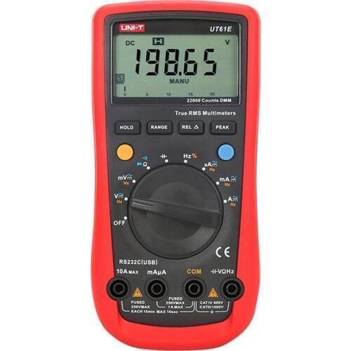 UNI-T UT61E Digital Multimeter auto range true RMS Peak value RS232 REL AC/DC amperemeter