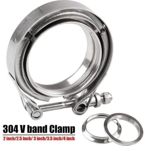 3 Inch Stainless Steel Hose Flange Clamp 304 V Type Clamp Pipe Clamp Car Modified Exhaust Pipe Exhaust System Spare Parts