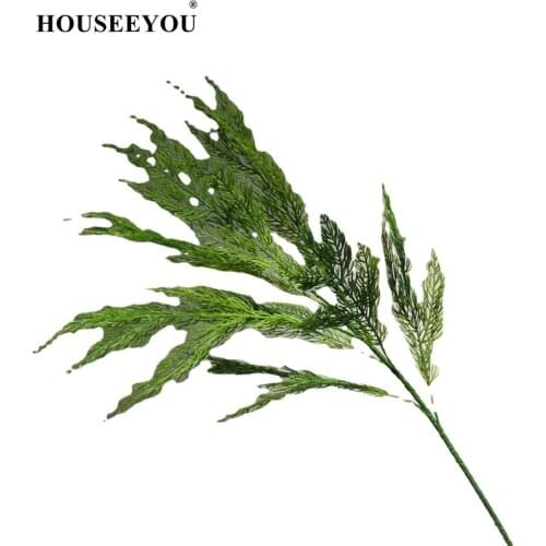 6PCS/Lot 75cm Artificial Pine Branches Flower Fake Grass Green Plant Greenery Home Wedding Christmas Table Decoration