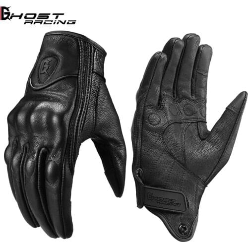Touch-screen motorbiker leather glove men riding motorcycle biker leather gloves racing gloves