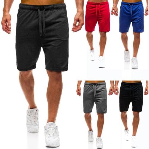 2021Summer Mens Shorts Plus Size Fashion Five-point Pants Solid Color Comfortable Beach Pants Men Clothing Sweat Shorts for Men