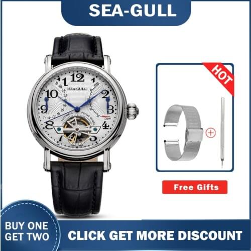 Seagull Watch Mens M172s Date and Power Reserve Display Automatic Mechanical Wristwatch 2020 Top brand