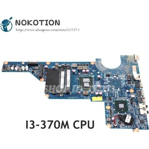 NOKOTION DAR18DM86D0 DAR18DMB6D1 For HP Pavillion G4-1000 G6 G7 Laptop Motherboard 655990-001 655990-501 I3-370M CPU DDR3