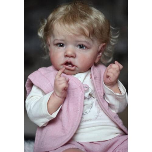 NPK 22inch New Saskia with teeth reborn doll kit sweet face polular kit by Bonnie