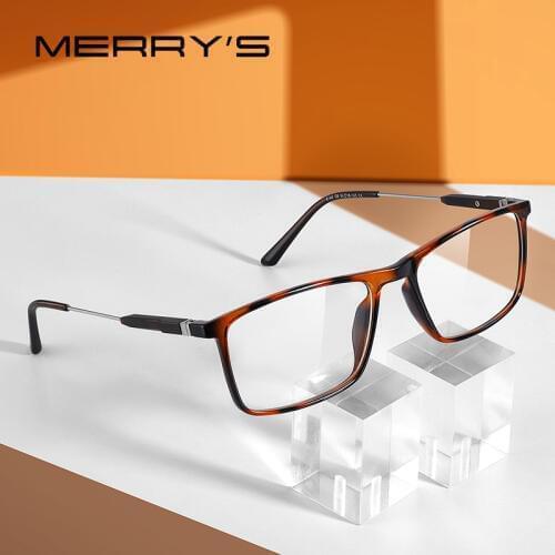 MERRYS DESIGN Fashion Men Women Square Glasses Frame Myopia Prescription Optical Eyewear S2145