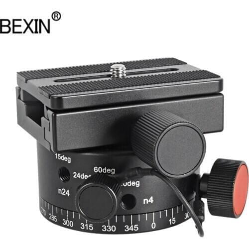 LEP02 tripod head node adjustment panorama head with quick release plate 360 rotator blind spot shooting adapter for dslr camera